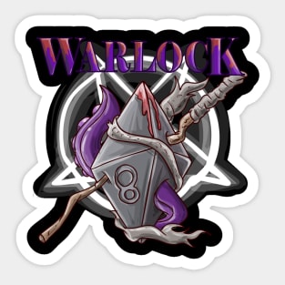 Warlock Dice D8 Funny Dungeons And Dragons DND D20 Lover Sticker